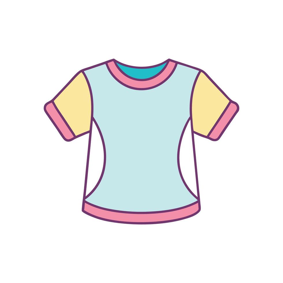 Creative Outline Design of Whimsical Pastel Tee vector