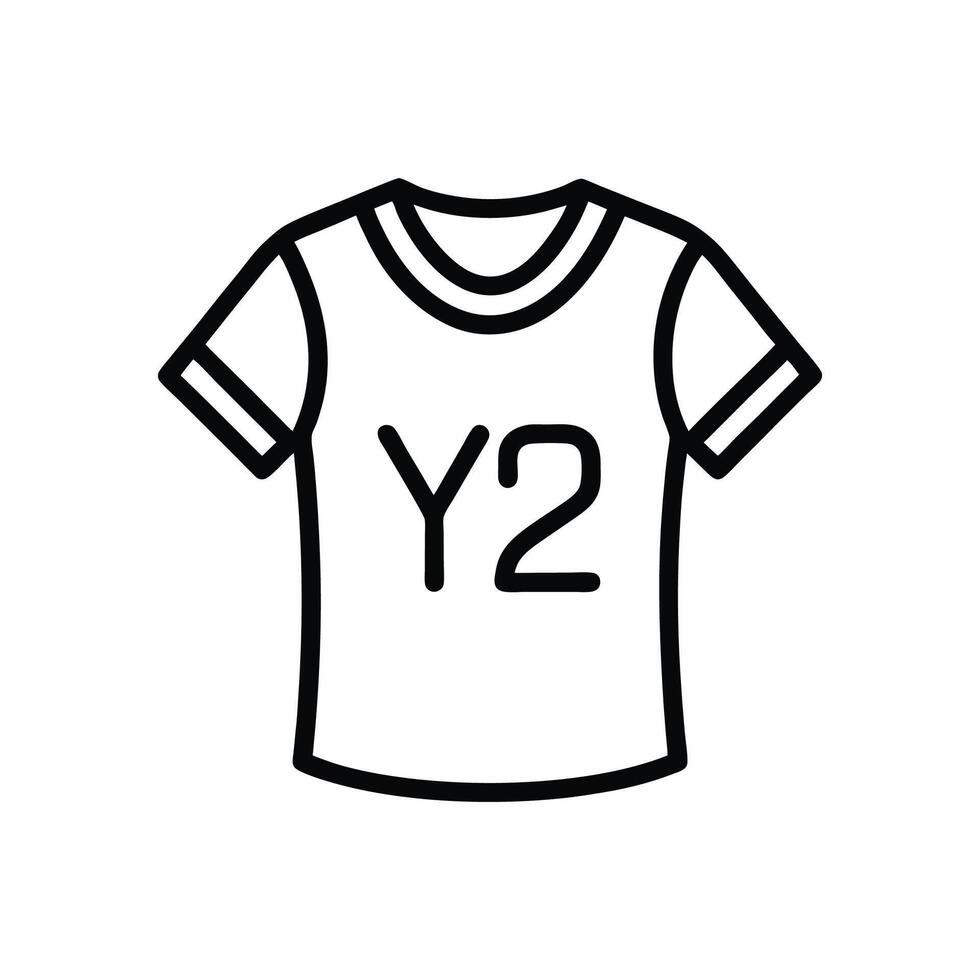 Unique Bold Outline of Y2K Baby Tee Art vector