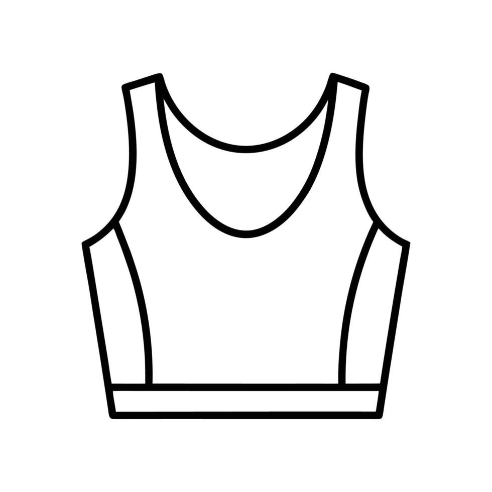 Stylish Outline of Y2K Aesthetic Crop Top vector