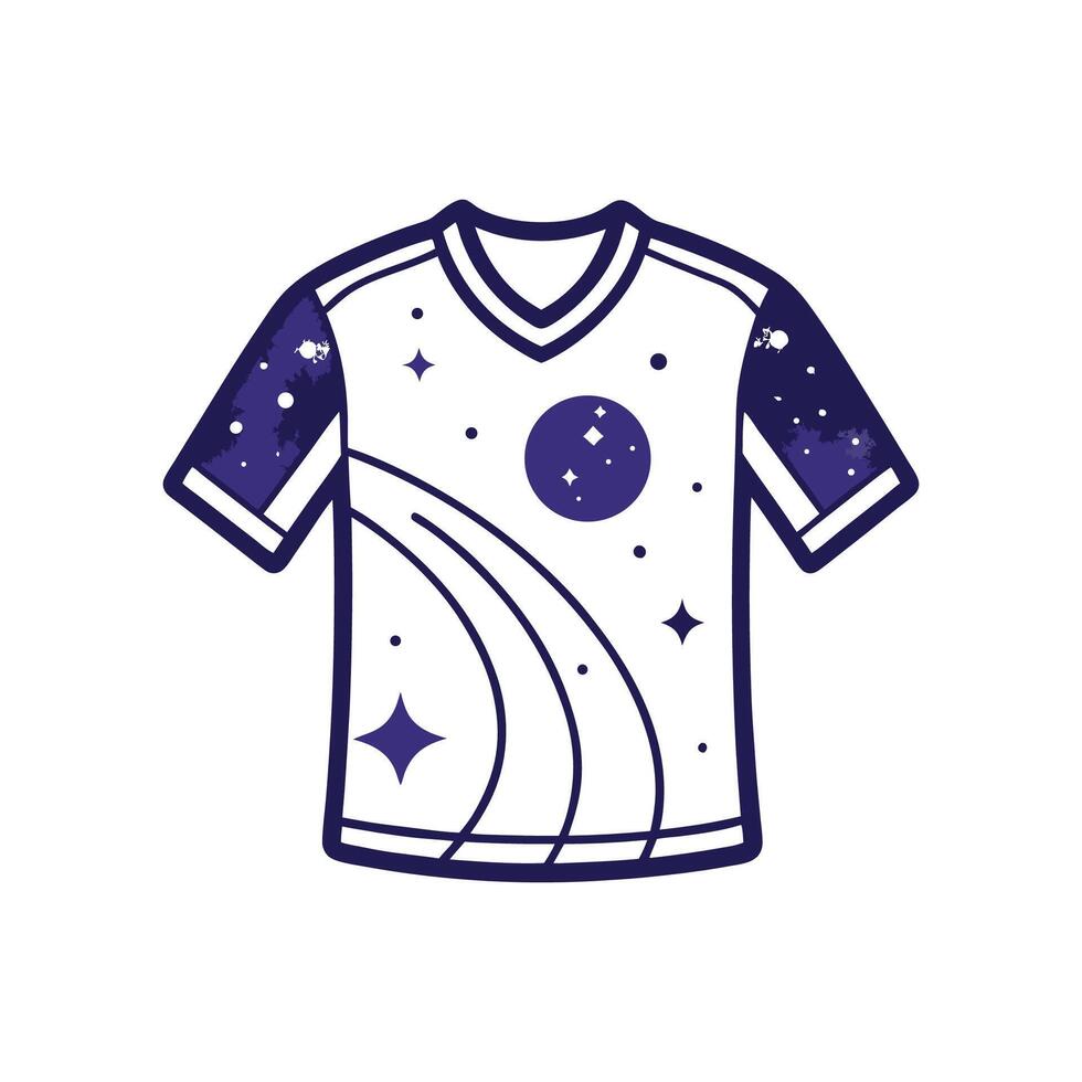 a shirt with a galaxy design vector