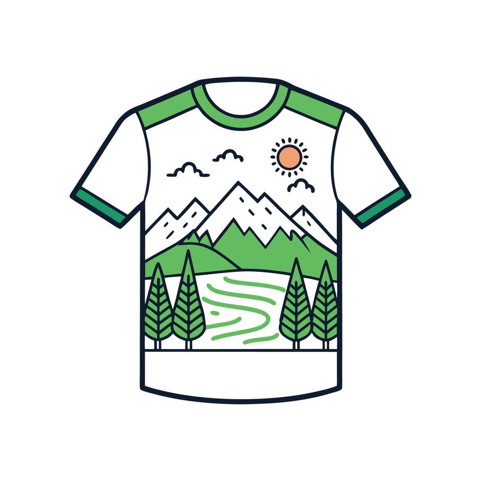 Chic Nature Inspired Graphic Tee Design vector