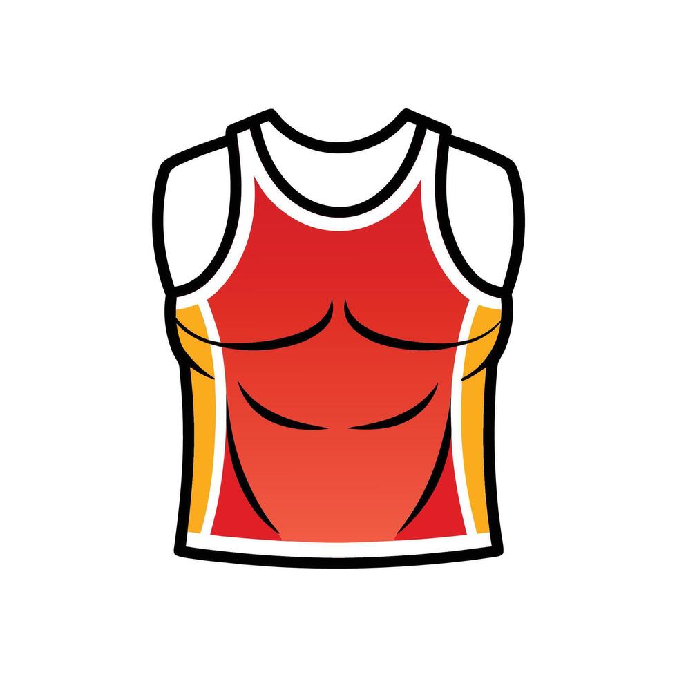 Elegant Muscle Fit Tank Top Design vector