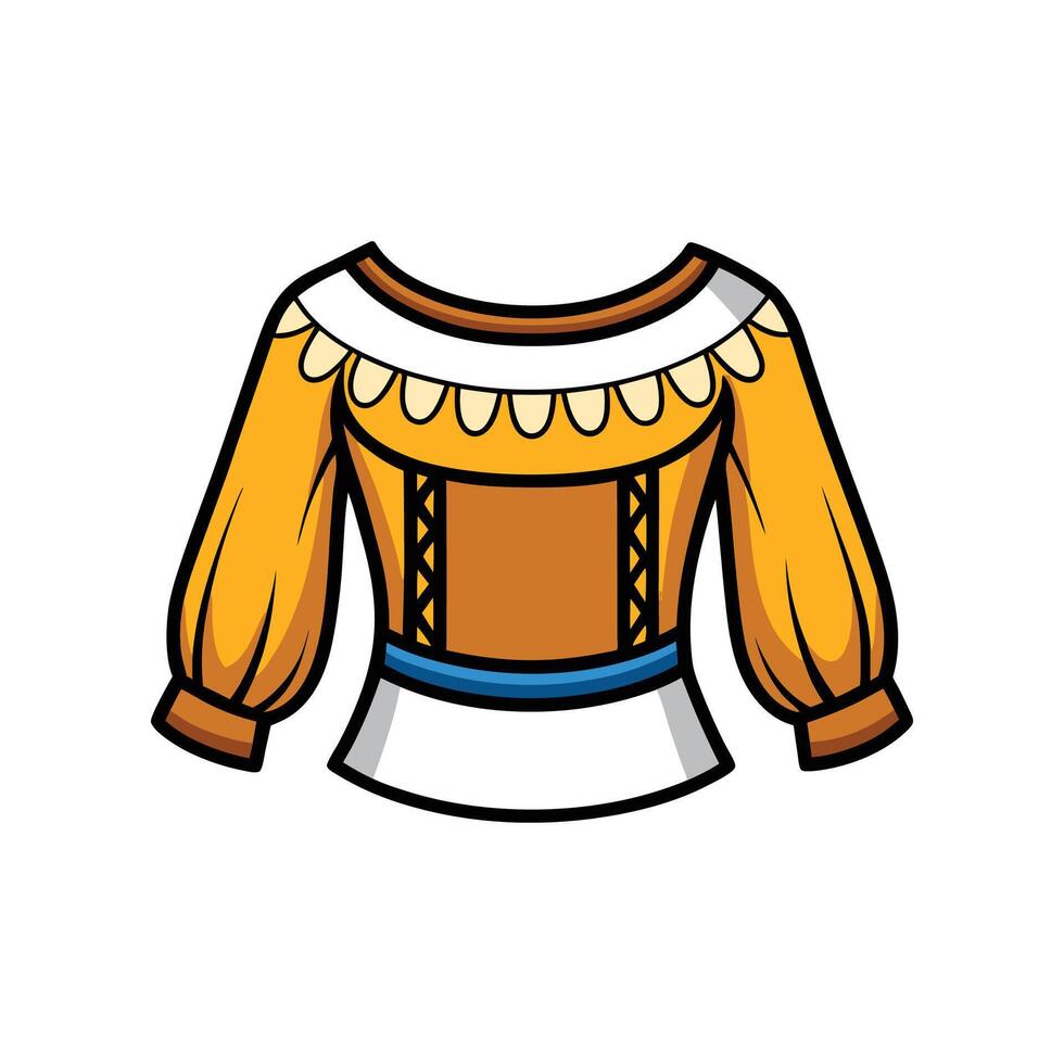 Stylish Off Shoulder Peasant Top Design vector