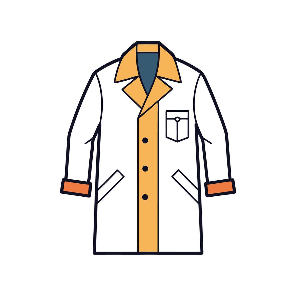 Unique Oversized Trench Shirt Bold Outline Art vector