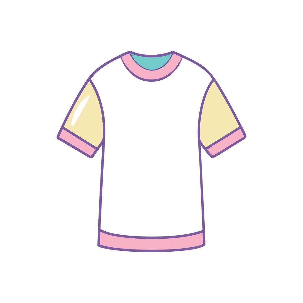 Dreamy Oversized Tee Bold Outline Design vector