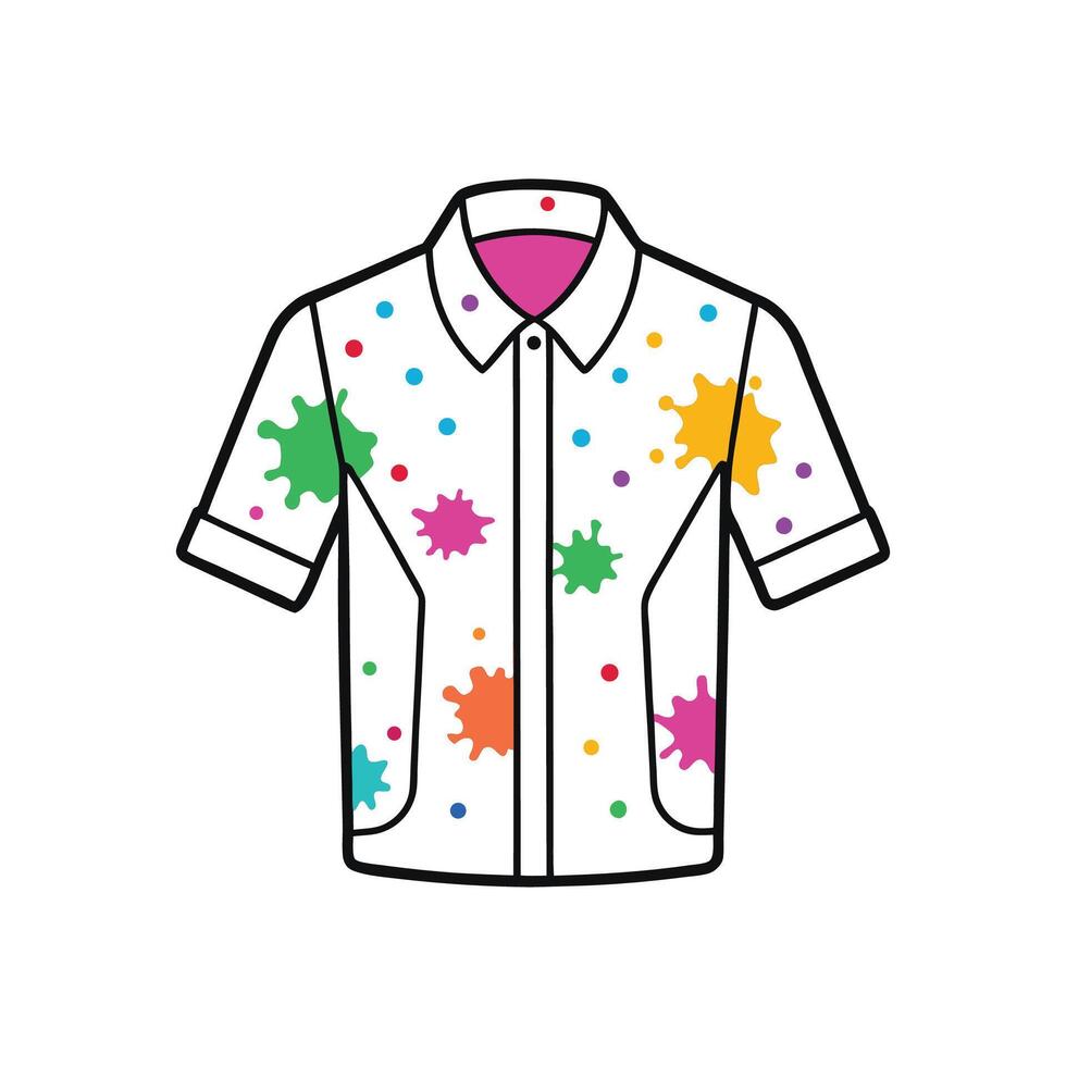 Artistic Bold Outline of Painters Shirt Design vector