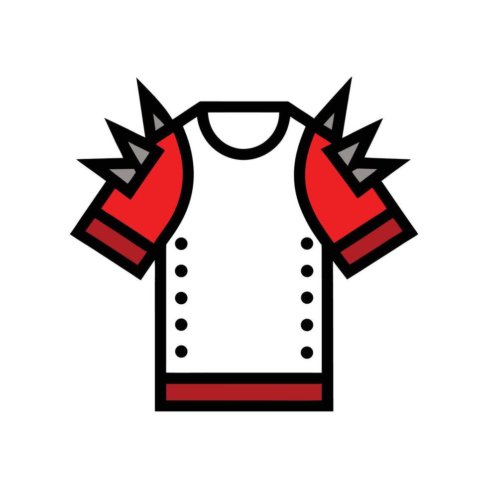 Creative Bold Outline Design of Punk Rock Studded Tee vector