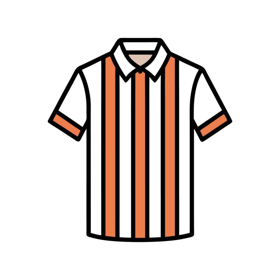 Chic Racing Striped Polo Outline Design vector