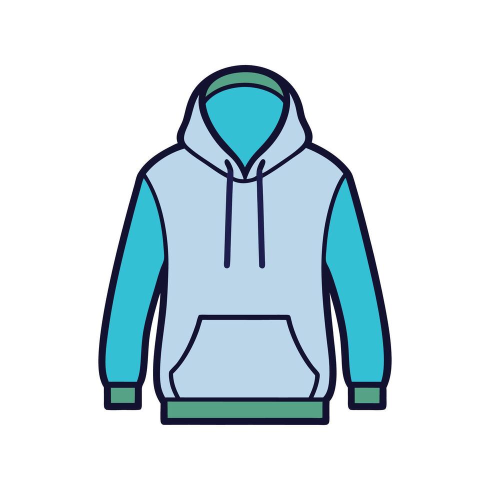 Stylish Relaxed Fit Hoodie Outline Art vector