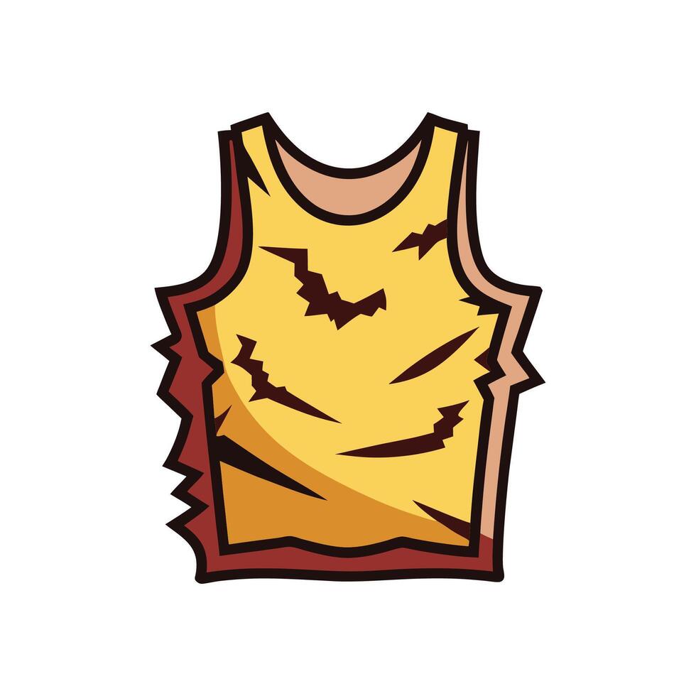 Chic Outline of Ripped Grunge Tank Top vector