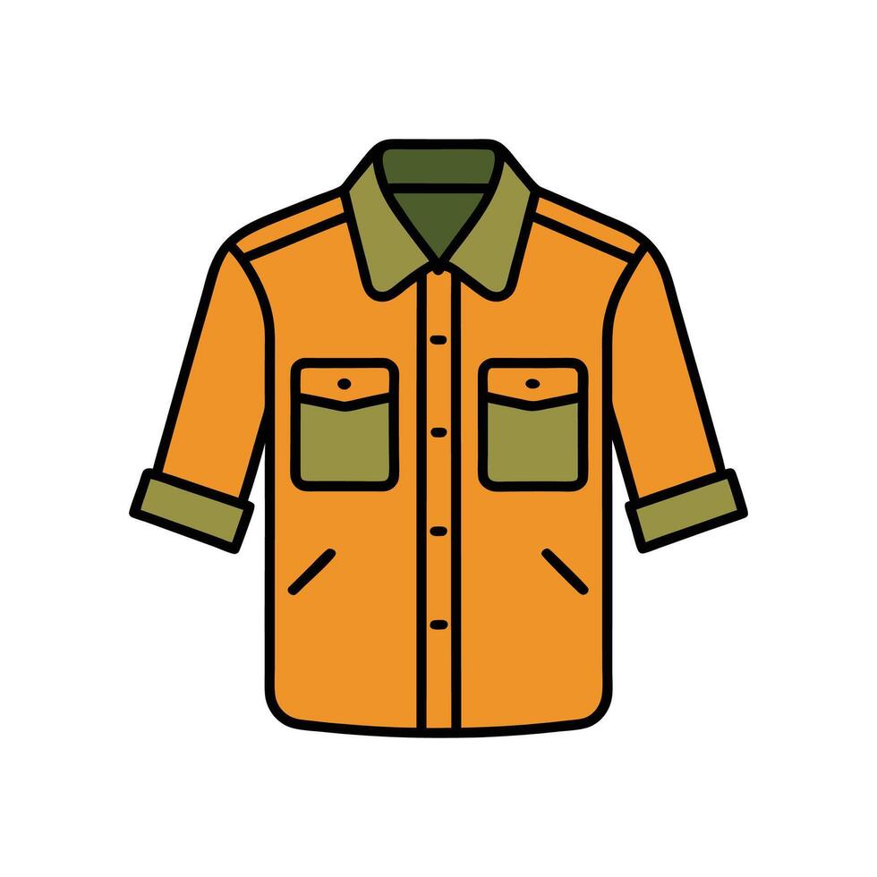 Innovative Bold Outline of Safari Inspired Shirt vector
