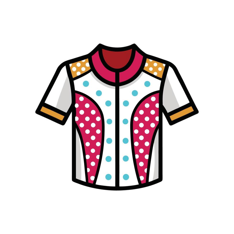 Stylish Outline of Sequin Embellished Shirt vector