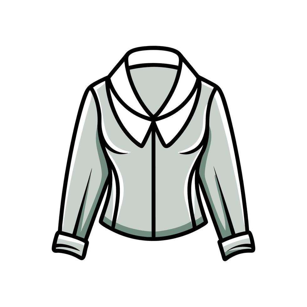 Chic Sleek Satin Blouse Bold Outline Design vector