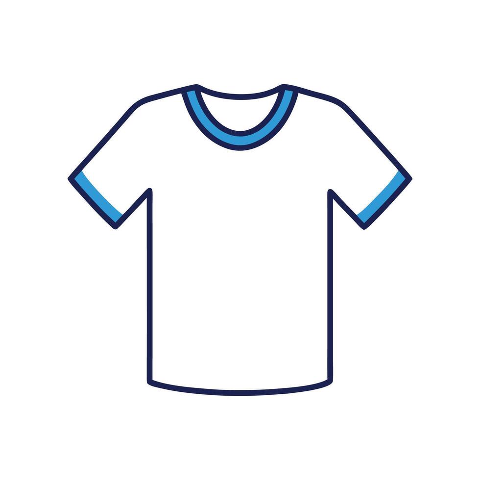 Stylish Outline of Simple White Tee vector