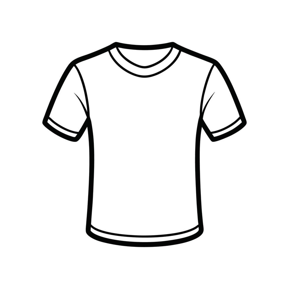 Creative Outline Design of Slub Cotton TShirt vector