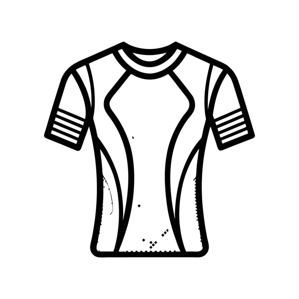 Chic Outline of Sporty Mesh Active Shirt vector