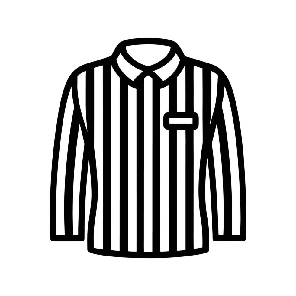 Creative Bold Outline Design of Striped Breton Shirt vector