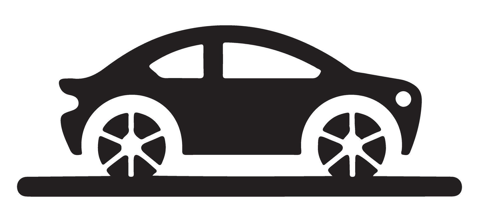 Sleek Car Silhouette Illustration Modern Automotive Design Graphic vector