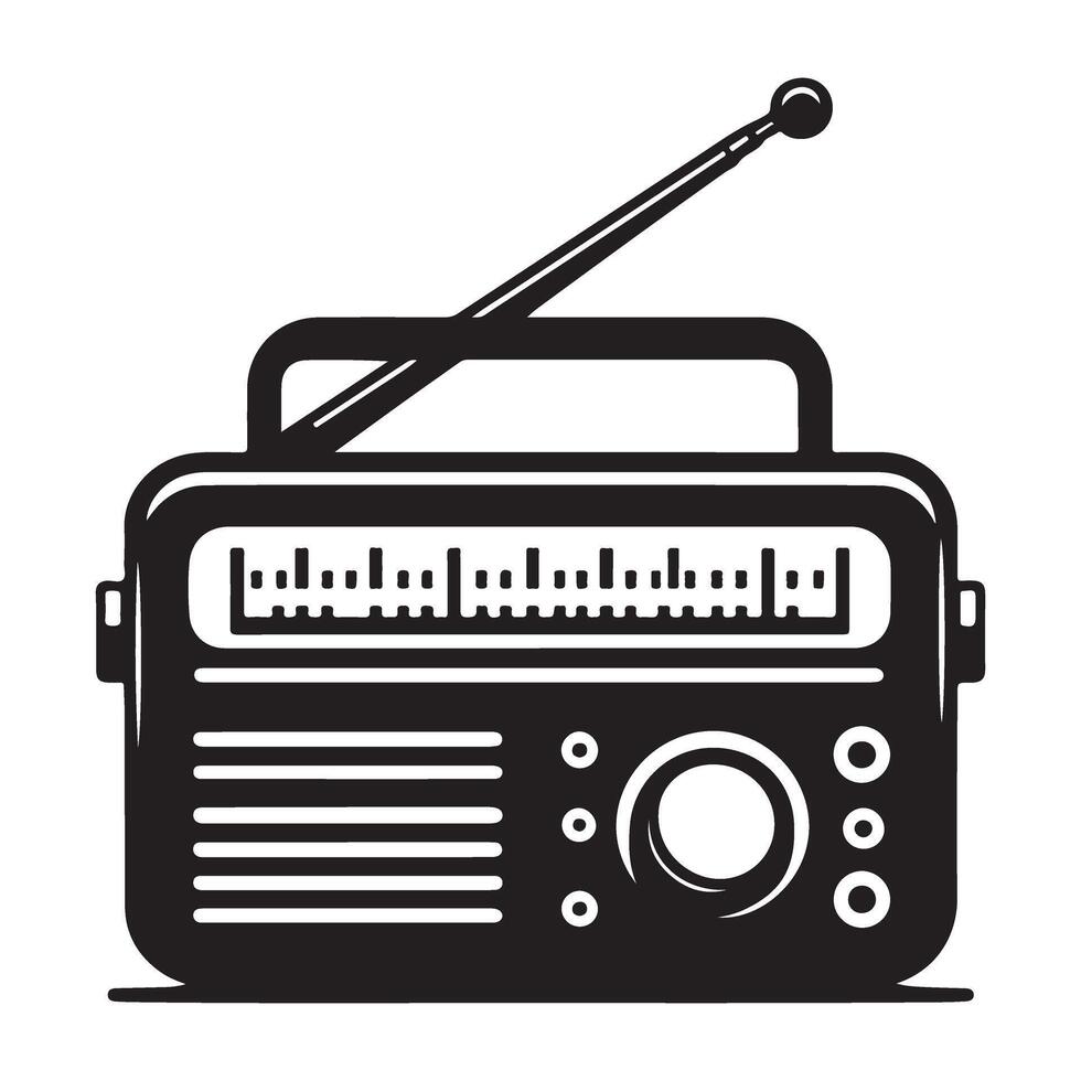 Classic Radio Receiver Illustration for Retro Audio Enthusiasts and Collectors vector