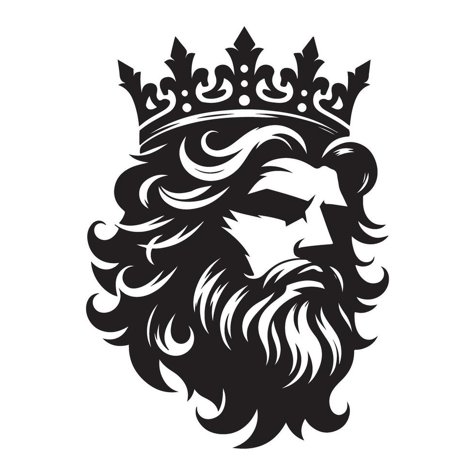 Majestic Lion King Silhouette Timeless Emblem for Royal Logos Design vector