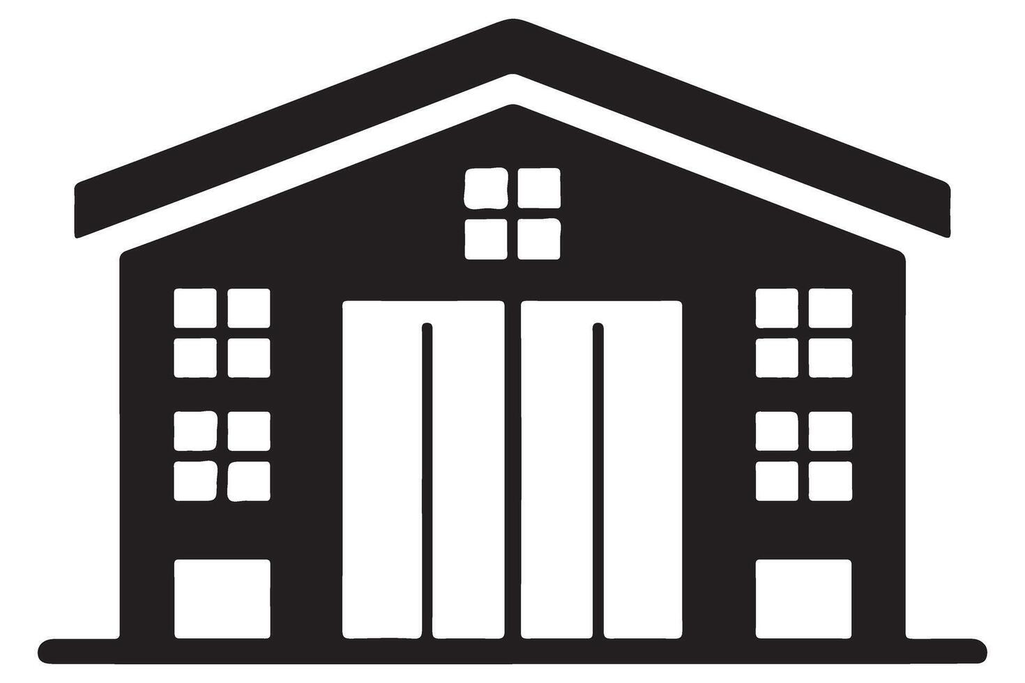 Silhouette barn image delivering classic American farm architecture vector