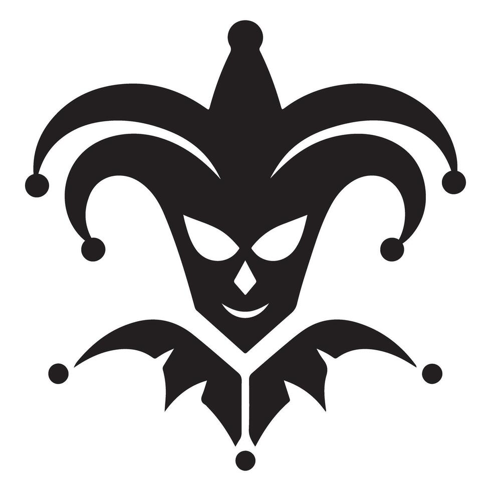Jester Silhouette Illustration Fun and Entertainment Themed Graphics vector