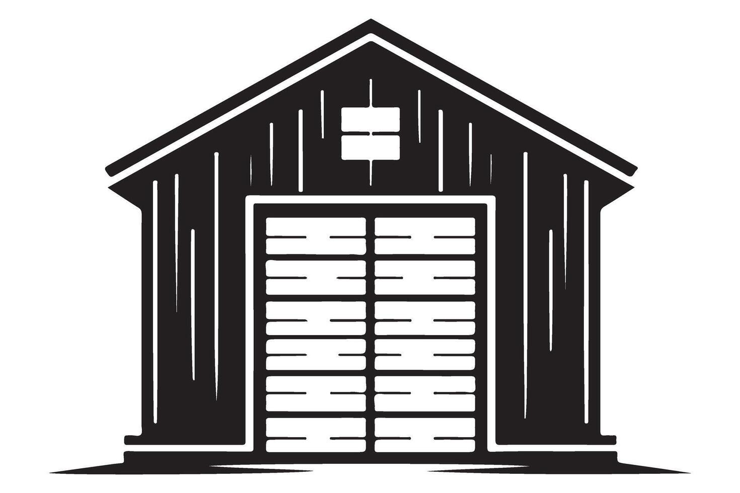 Rustic Barn A Silhouette of Countryside Storage and Architectural Icon vector