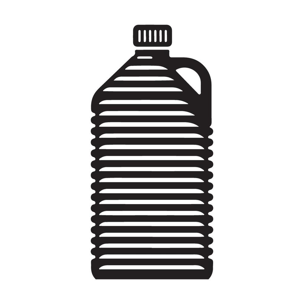 Large Plastic Jug Container Illustration for Liquid Storage and Handling vector