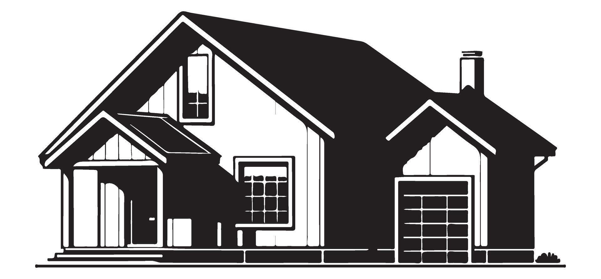 Beautiful house with architectural details perfect for family living spaces vector