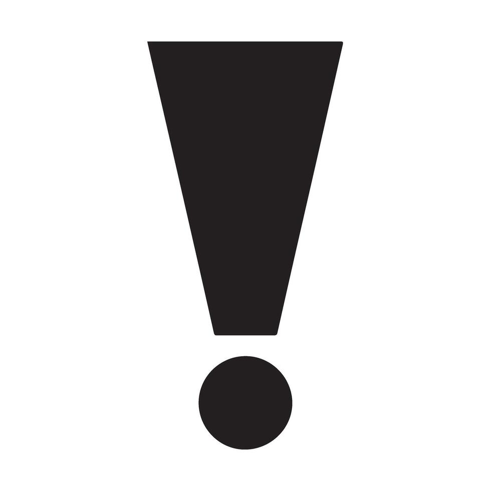 Bold Exclamation Mark Icon Illustration for Emphasis Attention vector