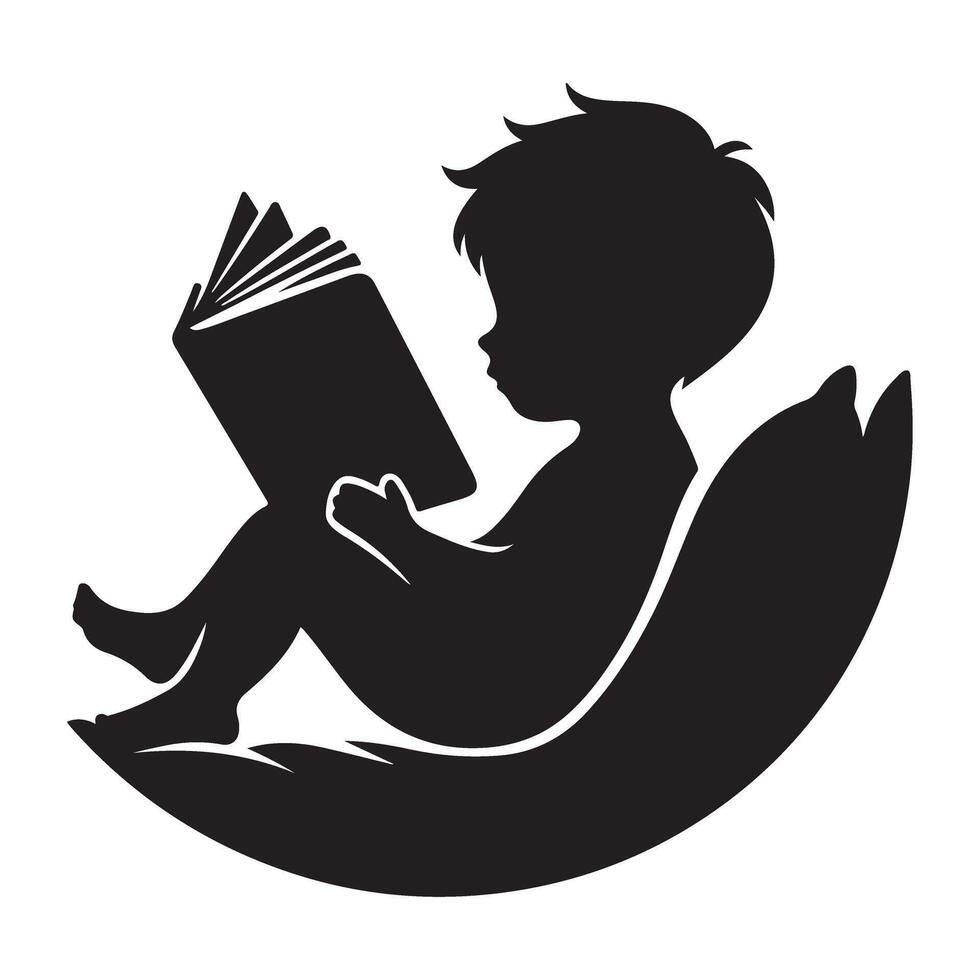 A Child's Literary Journey Embracing the Joy of Reading vector