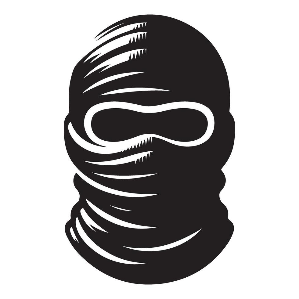 Balaclava Silhouette Graphic Illustration For Extreme Sports Theme vector