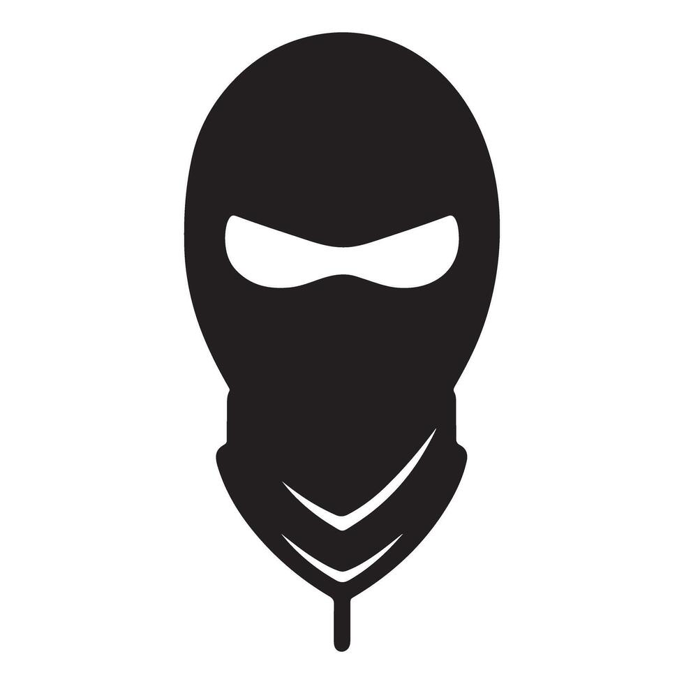 Ninja Silhouette Illustration Mysterious Masked Warrior Graphic Design vector