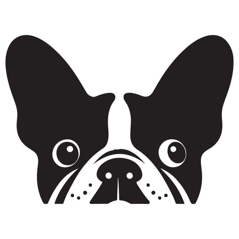 Cute French Bulldog Face Graphic Funny Pet Design Illustration vector