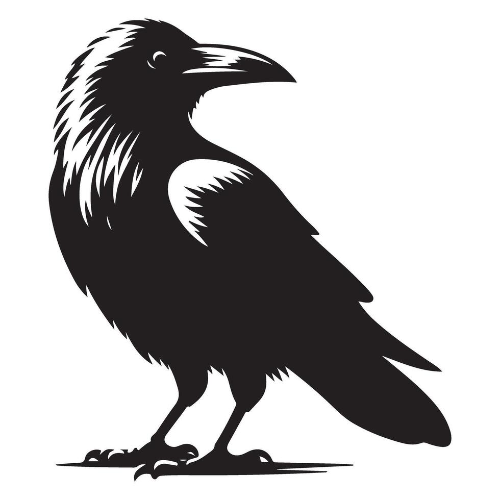 Stunning Raven Silhouette Graphic for Crafting and Design Projects vector