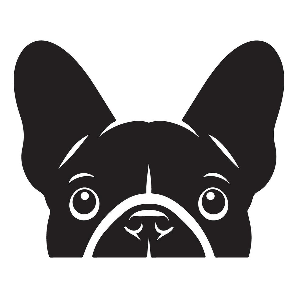 Adorable French Bulldog Face for Pet Lovers Designs vector