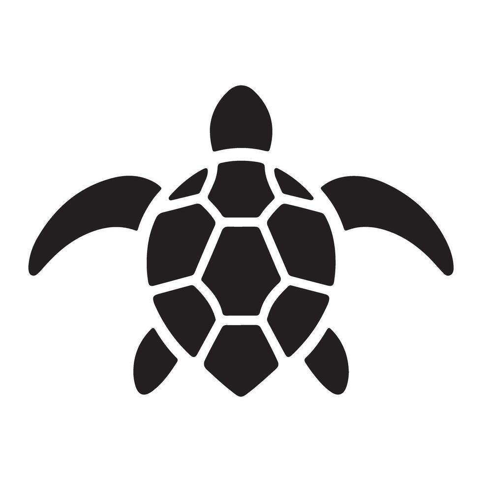 Sea Turtle Silhouette Illustration For Ocean Conservation Themes vector
