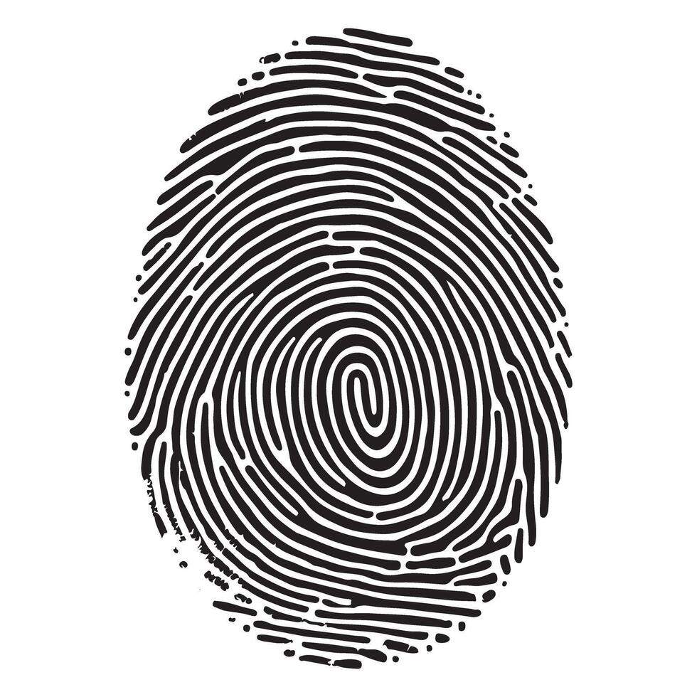 Unique Fingerprint Identification Illustration for Personal Security Purposes vector