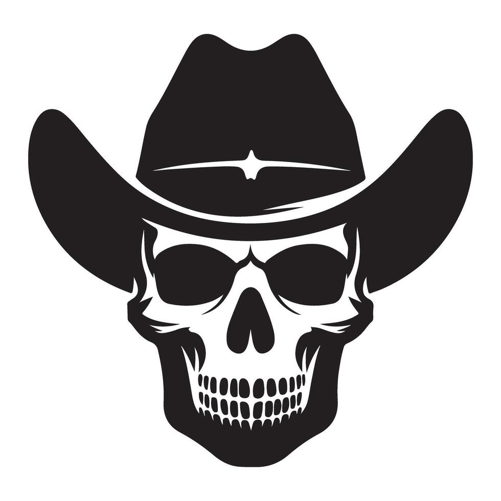 Cowboy Skull Illustration Design for Western Theme Projects vector