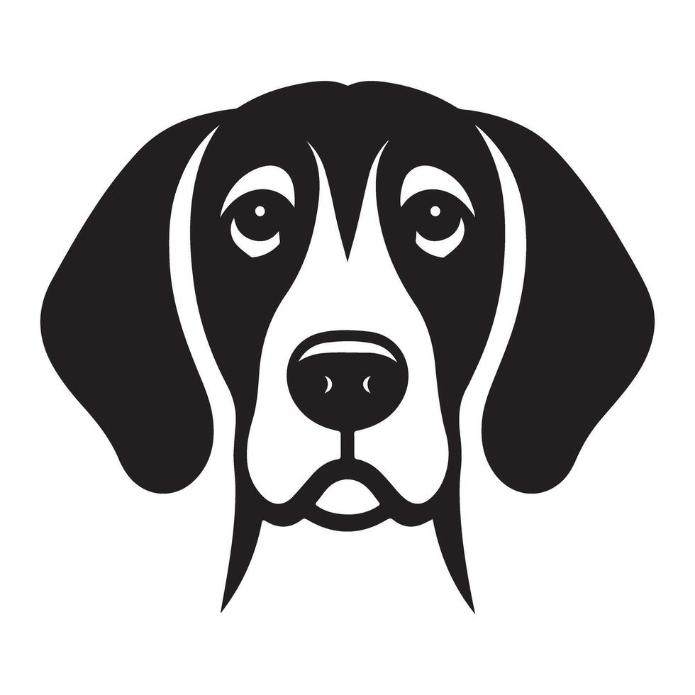 Pointer Dog Silhouette Illustration Loyal Companion Pet Animal Design vector