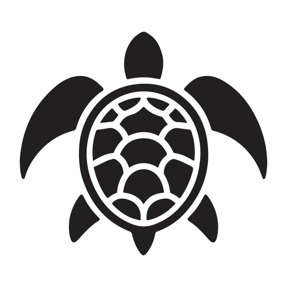 Minimalist turtle illustration icon turtle logo for aquatic company vector