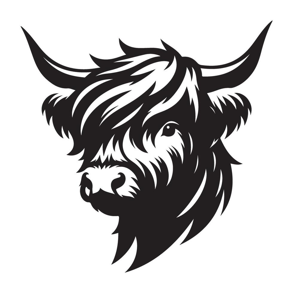 Highland Cow Illustration A Scottish Breed for Rustic Designs vector