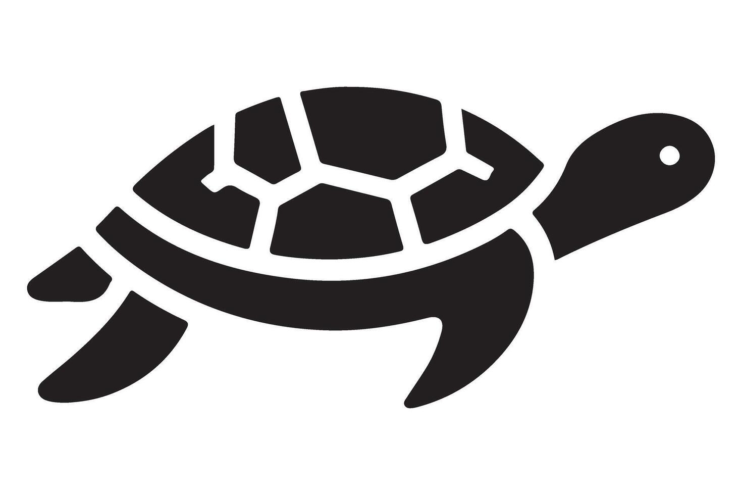 Black Turtle Silhouette Art for Conservation and Environmental Projects vector