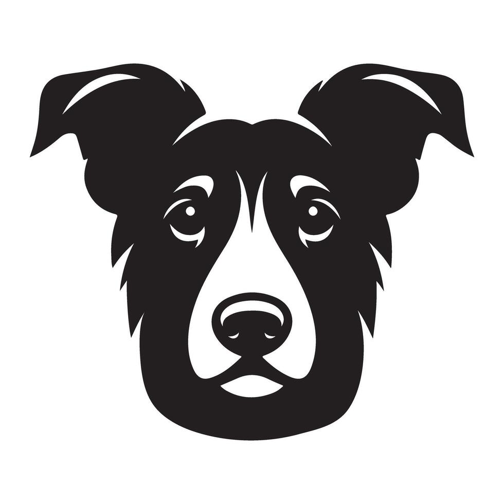 Silhouette Dog Head Illustration for Mascot Design Concept vector