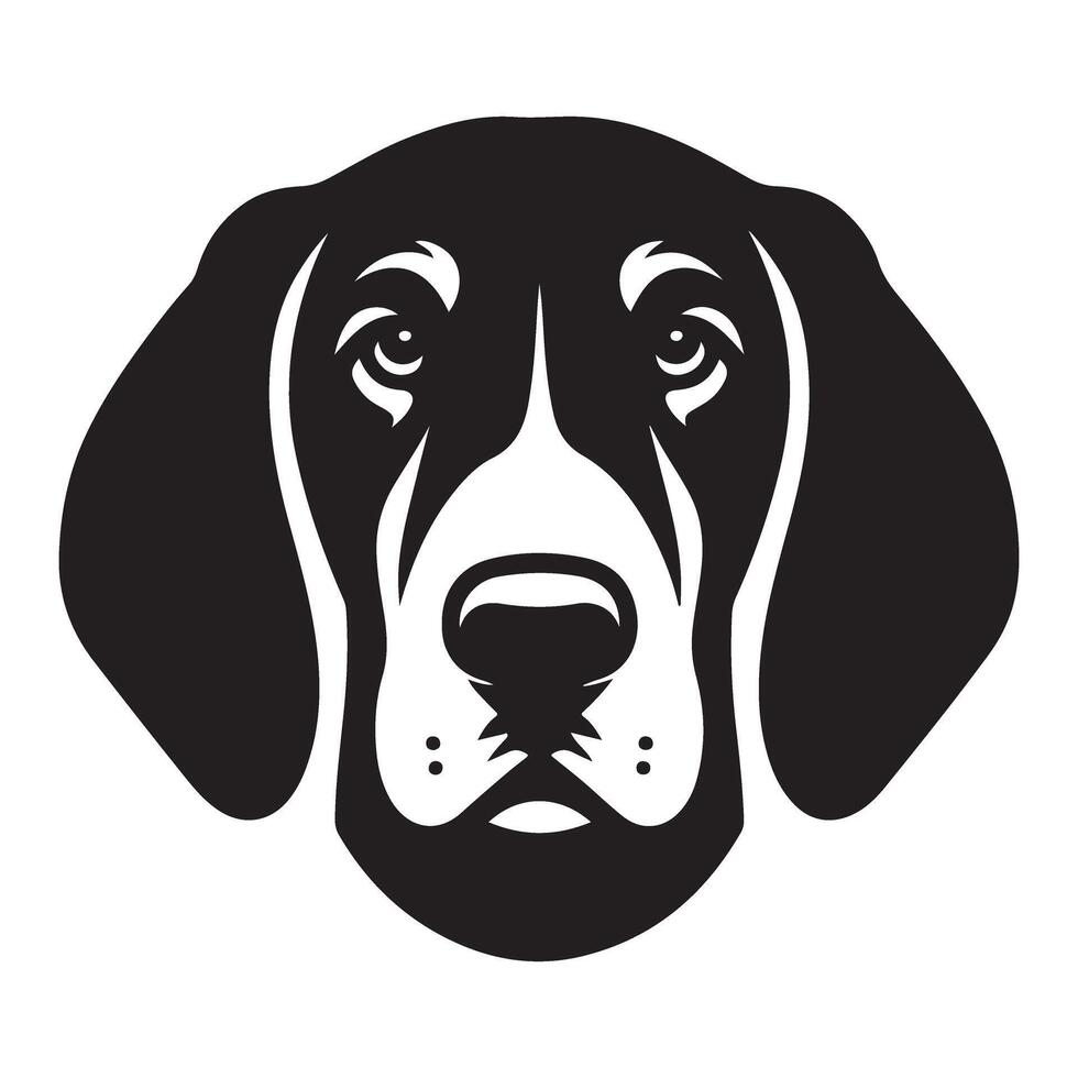 Dog Head Silhouette Portrait Illustration Graphic Artwork vector