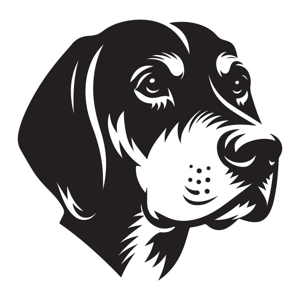Elegant Dog Silhouette Portrait Illustration for Print vector