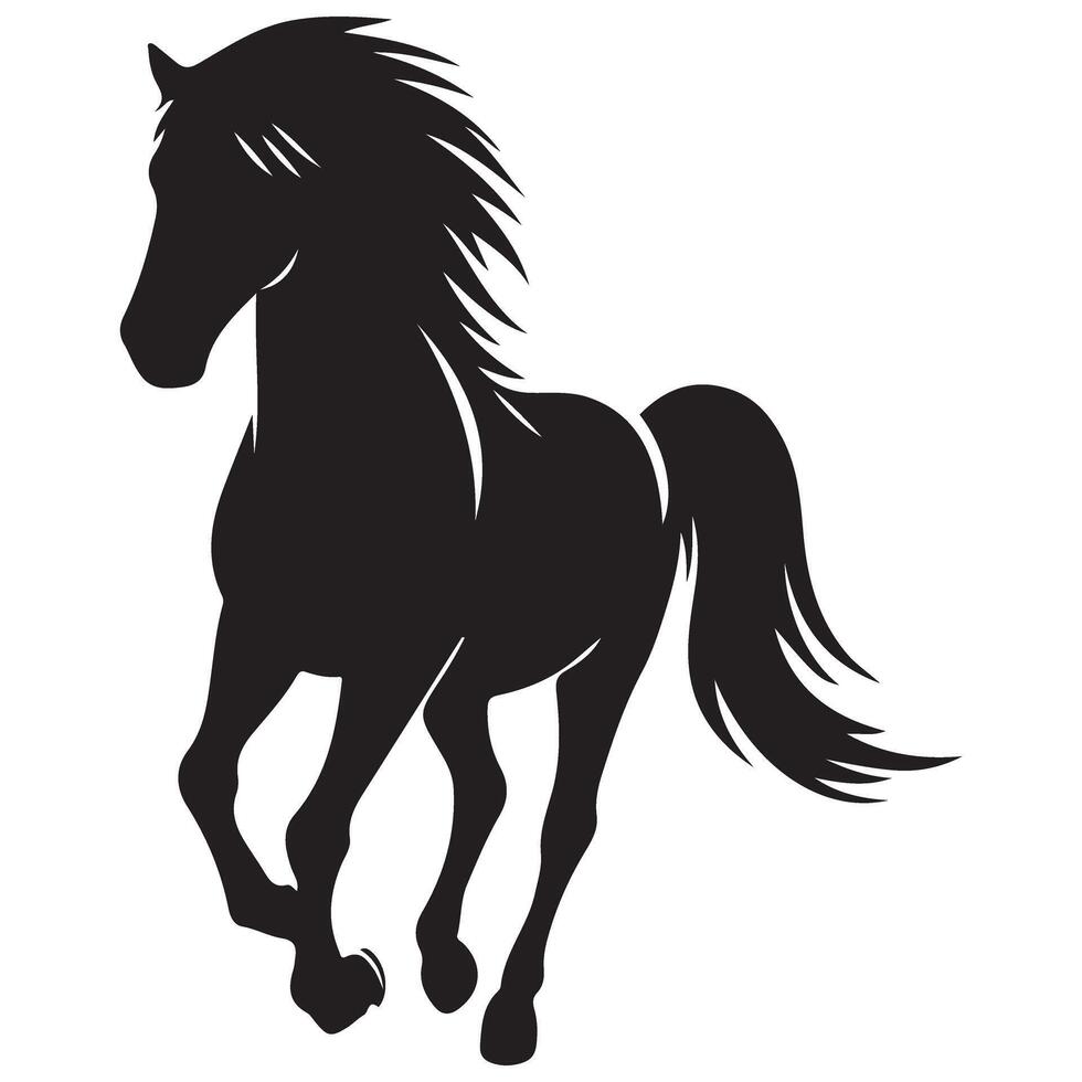 Majestic Black Stallion Illustration Image for T Shirt Printing vector