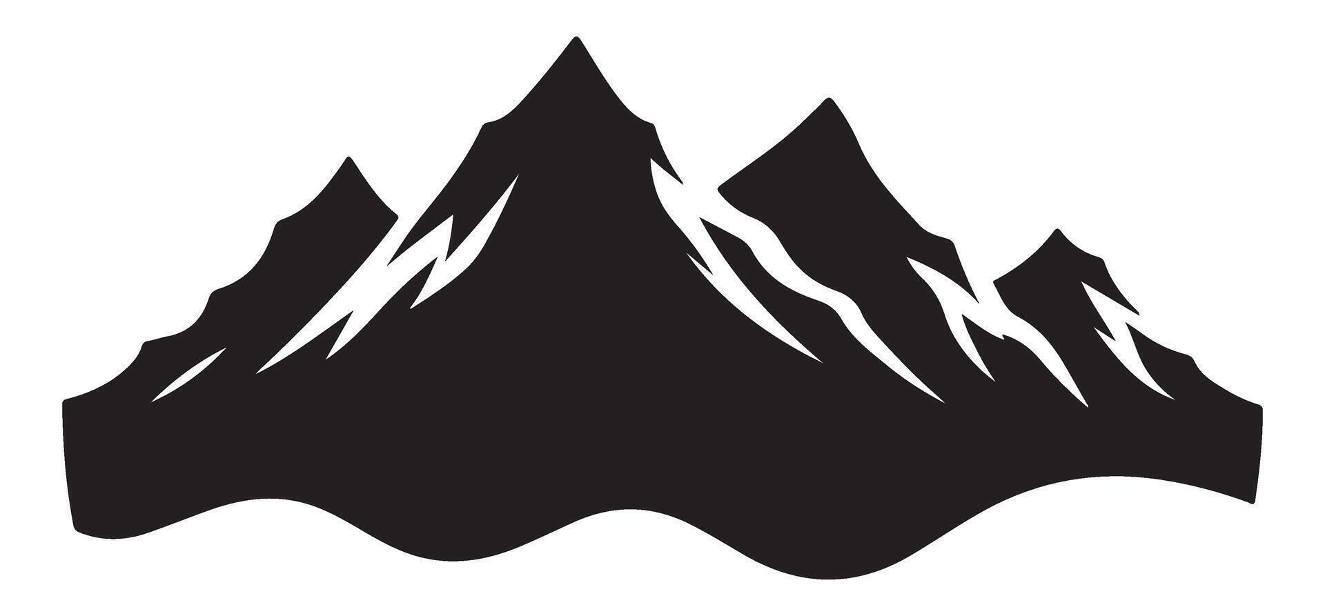 Silhouette Mountain Range Illustration Nature Landscape Design Art vector