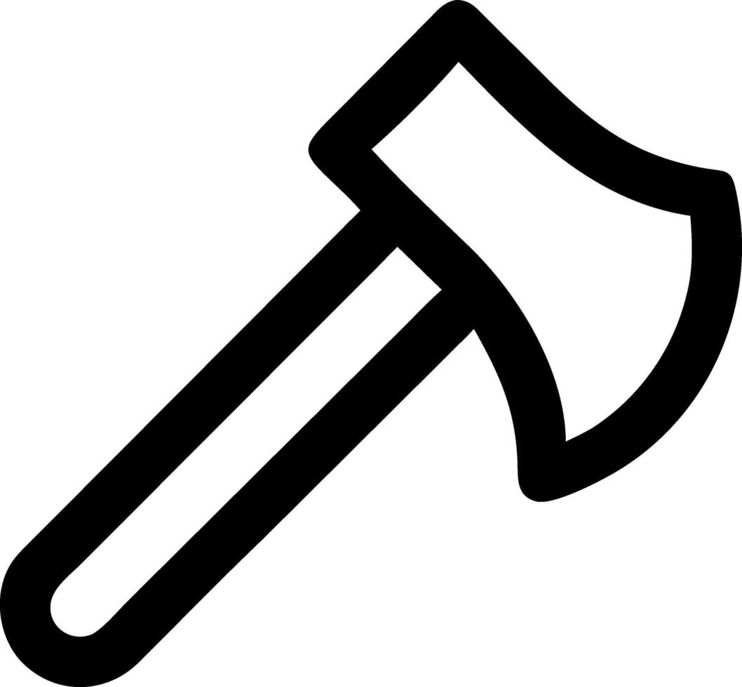 Minimalist Garden Axe Artwork vector
