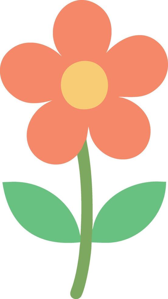 Modern Flower and Leaf Aesthetic vector